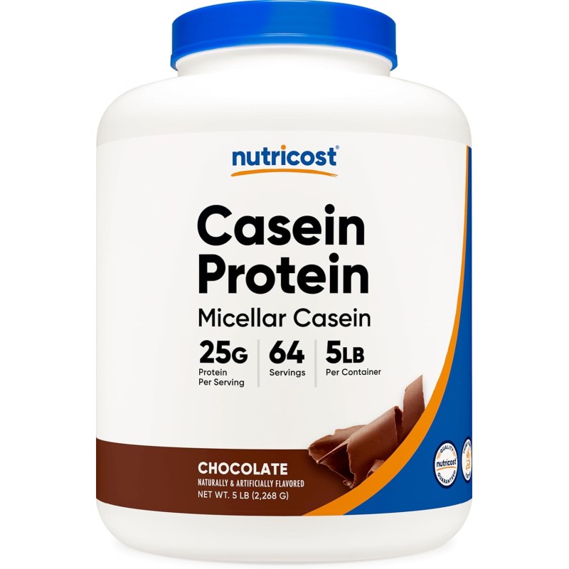 Casein Protein Powder 5lb Chocolate - Micellar Casein, Gluten Free