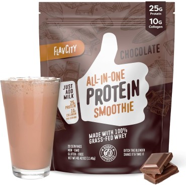 Protein Powder Smoothie, Chocolate - 100% Grass-Fed