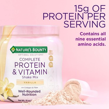 Complete Protein & Vitamin Shake Mix with Collagen & Fiber