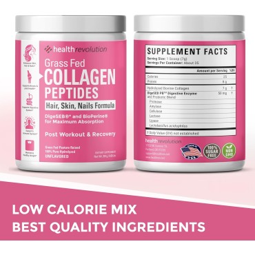 Hydrolyzed Collagen Peptides Powder - Skin,Hair, Nails & Joint Support