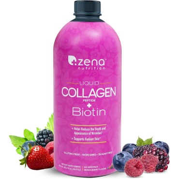 Liquid Collagen Peptide + Biotin | Liquid Collagen for Women and Men