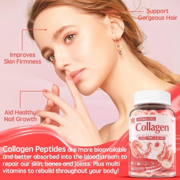 Sugar-Free Hydrolyzed Collagen Peptide Filled Gummies,Protein Type