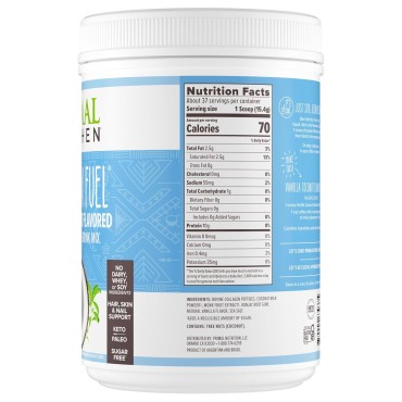 Vanilla Collagen Fuel® Drink Mix, Vanilla Coconut Collagen Peptides