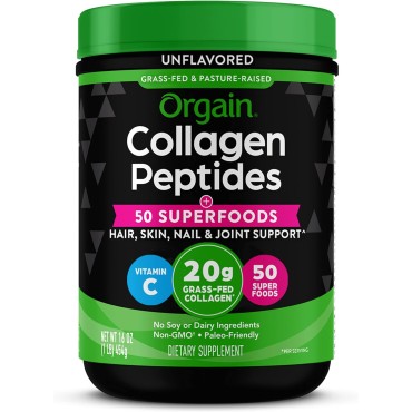 Hydrolyzed Collagen Powder + 50 Organic Superfoods For Women & Men