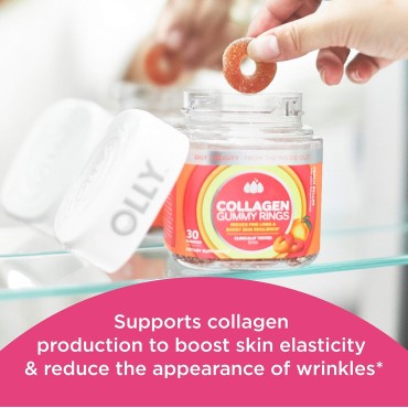 Collagen Gummy Rings,2.5g of Clinically Tested Collagen,Adult Supplement