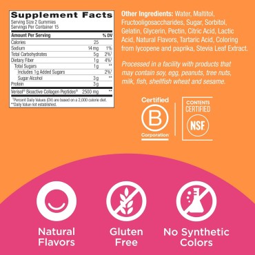 Collagen Gummy Rings,2.5g of Clinically Tested Collagen,Adult Supplement