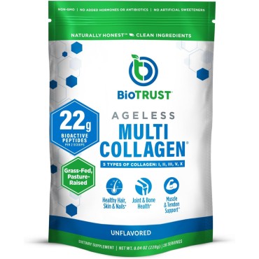 Multi Collagen Peptides Powder –5 Types (I, II, III, V, X) –Unflavored