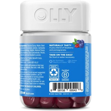 Glowing Skin Gummy, 25 Day Supply , Plump Berry, Hyaluronic Acid