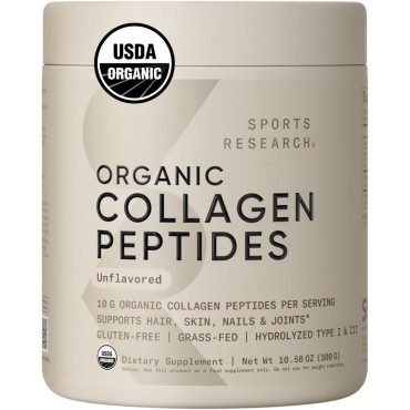 Organic Collagen Peptides - Hydrolyzed Type I & III Collagen Protein