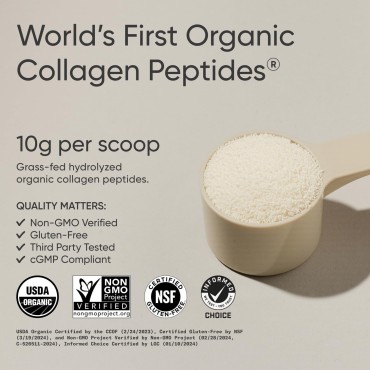 Organic Collagen Peptides - Hydrolyzed Type I & III Collagen Protein