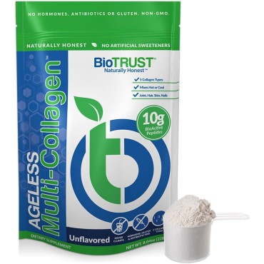 BioTrust Ageless Multi Collagen Peptides Powder – Hydrolyzed Protein