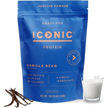 ICONIC Protein Powder, Vanilla Bean - Sugar Free