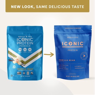 ICONIC Protein Powder, Vanilla Bean - Sugar Free