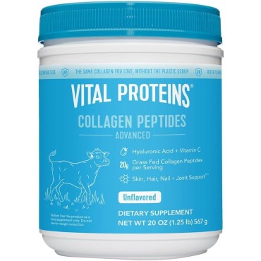 Vital Proteins Collagen Peptides Powder With Hyaluronic Acid And Vitamin C, Unflavored