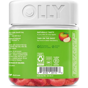 OLLY Metabolism Gummy Rings, Vitamin B12, Chromium, Energy And Digestive Health