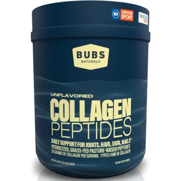 BUBS Naturals Unflavored Collagen Peptides Powder - Best Proteins For Joints & Skin