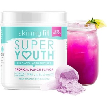 SkinnyFit Super Youth Tropical Punch Multi-Collagen Peptides Plus Apple Cider Vinegar