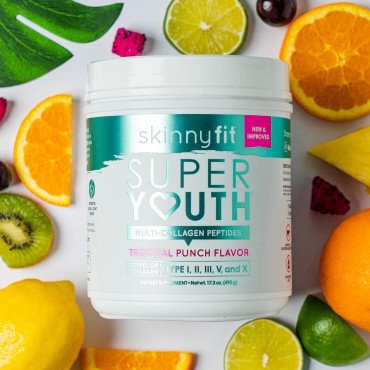 SkinnyFit Super Youth Tropical Punch Multi-Collagen Peptides Plus Apple Cider Vinegar