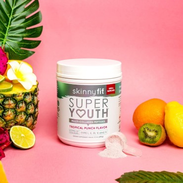 SkinnyFit Super Youth Tropical Punch Multi-Collagen Peptides Plus Apple Cider Vinegar