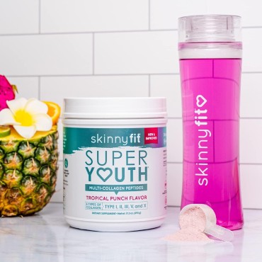 SkinnyFit Super Youth Tropical Punch Multi-Collagen Peptides Plus Apple Cider Vinegar