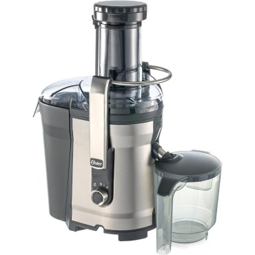 Oster Easy-to-Clean Professional Juicer, Stainless Steel Juice Extractor, Auto-Clean Technology, XL Capacity, Gray