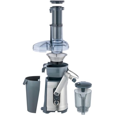 Oster Easy-to-Clean Professional Juicer, Stainless Steel Juice Extractor, Auto-Clean Technology, XL Capacity, Gray