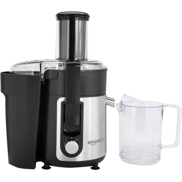 Amazon Basics Wide-Mouth, 2 speed centrifugal juicer, Black, 33.8 ounce / 1000 ML