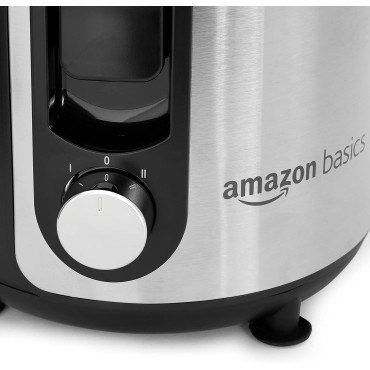 Amazon Basics Wide-Mouth, 2 speed centrifugal juicer, Black, 33.8 ounce / 1000 ML