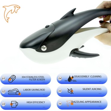 Killer Whale Lemon Juicer Squeezer Handy Citrus Juicer,Presentation Your DIY Fresh Fruit Juice with Manual Hand Juicer