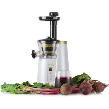 Omega Juicer Cold Press 365 Vertical Slow Masticating Extractor for Fruits and Vegetables, BPA-Free, 65 RPM, 150-Watts, White