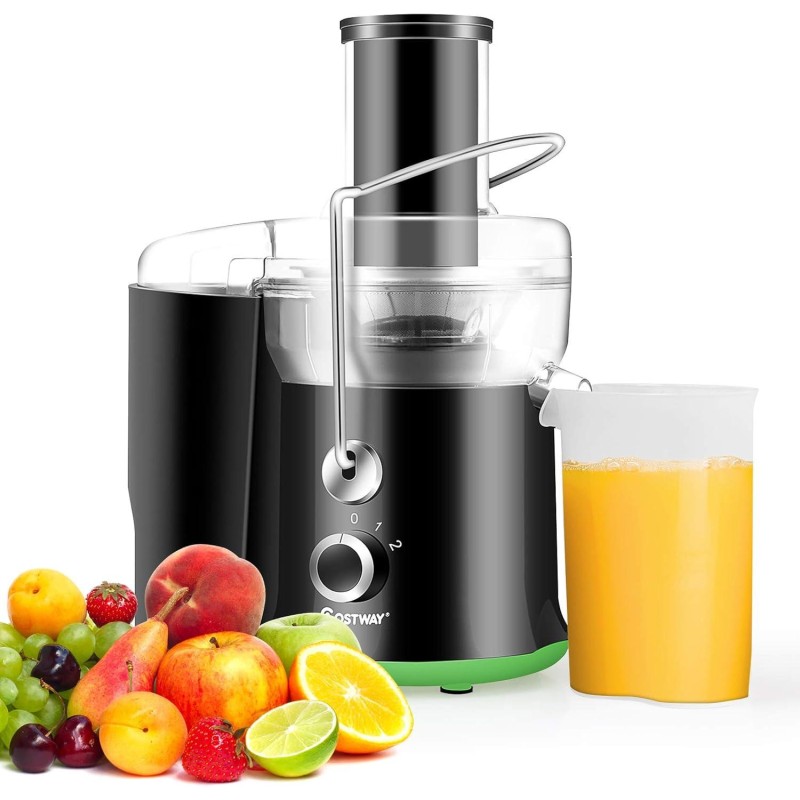 COSTWAY Juicer Machine, Centrifugal Juicer with 3-Inch Wide Mouth, BPA-Free Stainless Steel Juice Maker with 2-Speed Control, Masticating Juice Extractor for Fruit Vegetable