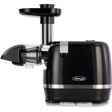 Omega H3000D Cold Press 365 Juicer Slow Masticating Extractor Creates Delicious Fruit Vegetable and Leafy Green High Juice Yield and Preserves Nutritional Value, 150-Watt, Black