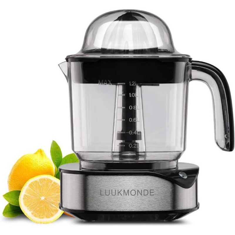 Electric Citrus Juicer 1.2L Large Volume, Orange Juicer with Powerful Motor and LED Working Lamp, Electric Lemon Squeezer for Orange Lemon Lime Grapefruit by LUUKMONDE