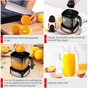 Electric Citrus Juicer 1.2L Large Volume, Orange Juicer with Powerful Motor and LED Working Lamp, Electric Lemon Squeezer for Orange Lemon Lime Grapefruit by LUUKMONDE