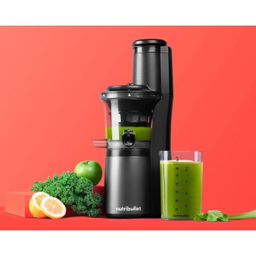 Nutribullet RNBJ50300 150W Slow Masticating Cold Press Juicer with Brush Black - Certified Refurbished