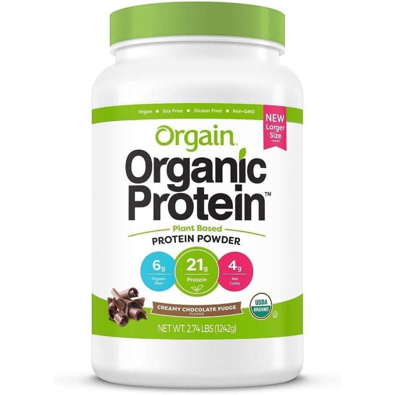 Orgain Protein Plant Based Powder Creamy Chocolate Fudge, 32 Oz