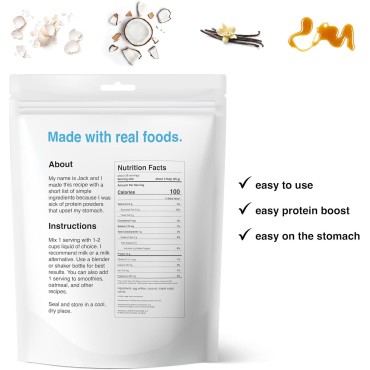 drink wholesome Vanilla Egg White Protein Powder | for Sensitive Stomachs | Easy to Digest | Gut Friendly | No Bloating | Dairy Free Protein Powder | Lactose Free Protein Powder | 1.56 lb