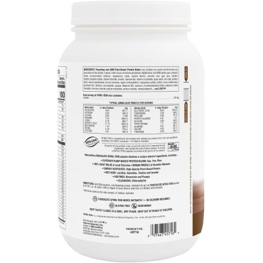 Natures Plus SPIRU-TEIN, Chocolate - 3.7 lbs - Plant-Based Protein Shake - Non-GMO, Vegetarian, Gluten Free - 60 Servings