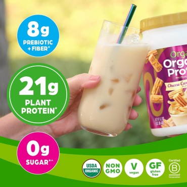 Orgain Organic Vegan Protein Powder, Churro Caramel Swirl, 1.02 lb