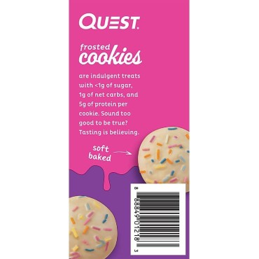 Quest Nutrition Birthday Cake Frosted Cookies, 8 Count