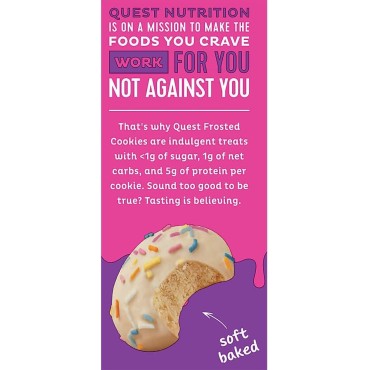 Quest Nutrition Birthday Cake Frosted Cookies, 8 Count