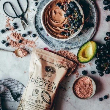 Anima Mundi Chocolate Protein Superfood Powder - Organic Vegan Protein Powder - Nutrient-Dense Chocolate Plant Based Protein Blend with Adaptogens for Energy & Strength (567g)