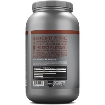 Isopure Dutch Chocolate Whey Isolate Protein Powder with Vitamin C & Zinc for Immune Support, 25g Protein, Low Carb & Keto Friendly, 41 Servings, 3 Pounds (Pack of 1) (Packaging May Vary)