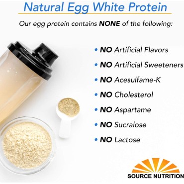 1 lb Egg White Protein Powder by Source Nutrition - 25 Grams Protein, Build Lean Muscle, Dairy Free - Milk Chocolate