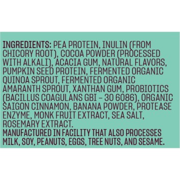 Vega Hello Wellness You’ve Got Guts Blender Free Smoothie, Choco Cinnamon Banana - Plant Based Vegan Protein Powder, 5g Prebiotic Fiber, 0g Added Sugar, 14.3 oz (Packaging May Vary)