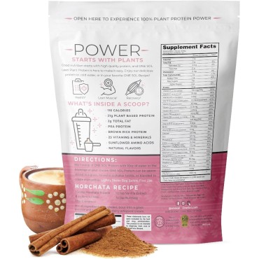 One Sol Lean Plant Protein Powder Horchata, Low Carb, Gluten Free, Lactose-Free, No Sugar Added, Soy Free, Non-GMO, 100% Plant-Based & Vegan Friendly