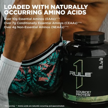 Source 7 Protein – Gelato-Inspired Flavors, Velvety Smooth Texture, 22g Sustained Protein with 10g EAAs from 7 Premium Sources (2 Pounds*, Pistachio Gelatio)