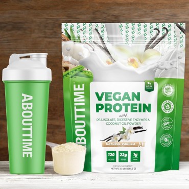 About Time Vegan Protein Supplement, Vanilla, 2 Pound