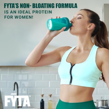 FYTA Vegan Protein Powder - Plant Based Protein Powder with Better Taste & Texture Than Whey Protein - 30g Non-GMO & Dairy Free Protein Powder Vegan - Protein Powder for Women & Men - Cafe Latte 630g