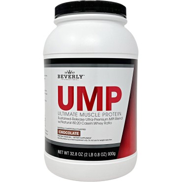 Beverly International UMP Protein Powder, Chocolate. Unique Whey-Casein Ratio Builds Lean Muscle. Easy to Digest. No Bloat. (32.8 oz) 2lb .8 oz